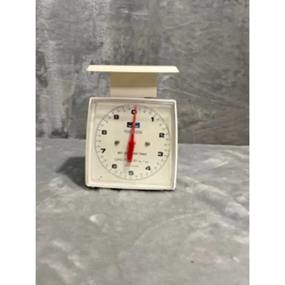 Vintage Hanson Mechanical Kitchen Scale 10 lb White Farmhouse Decor